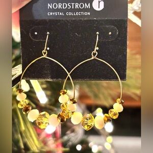 Golden cream hoop earrings from Nordstrom